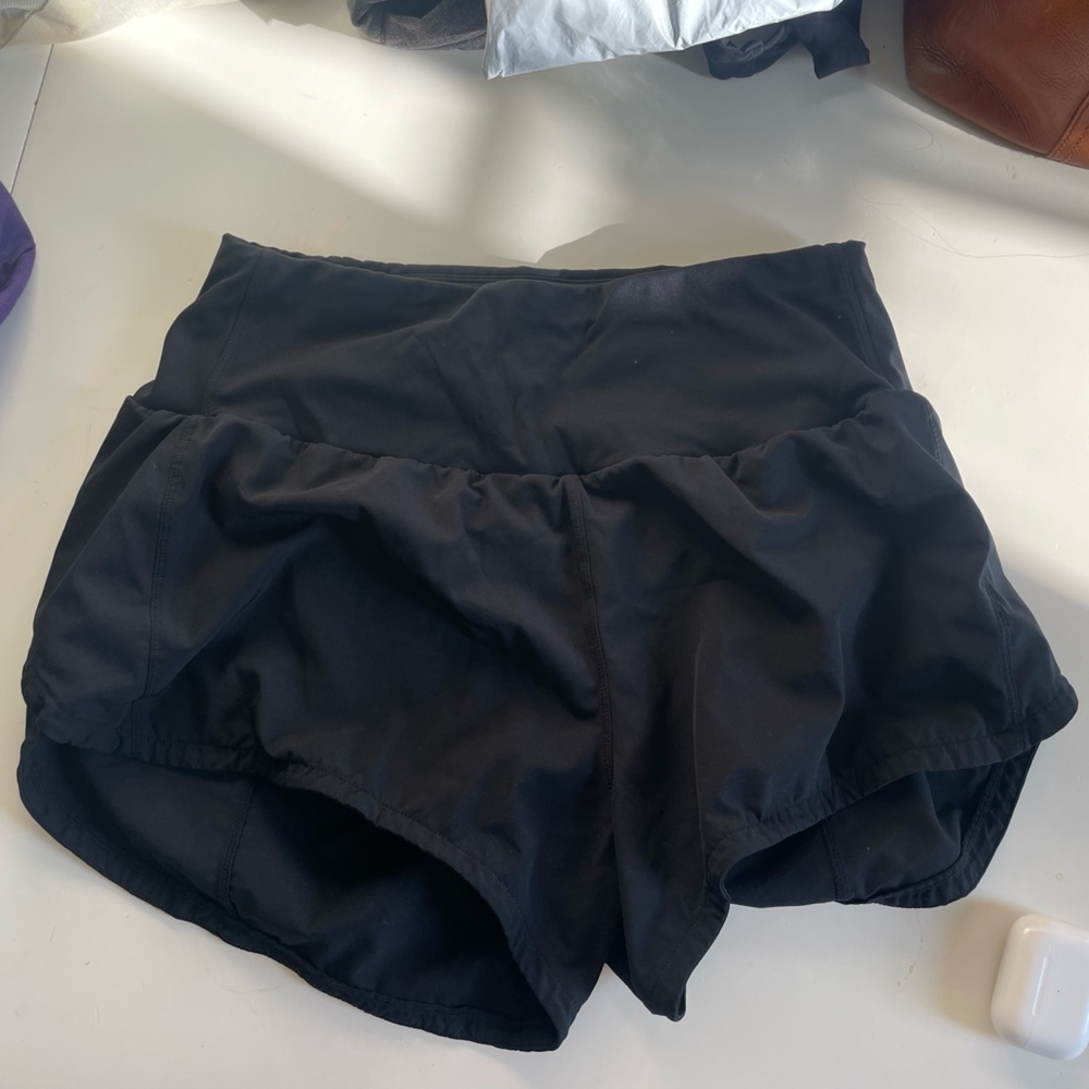Black CRZ Yoga Running Shorts